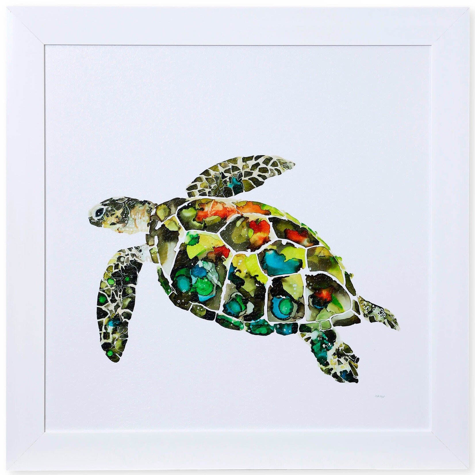 Stylecraft Riding The Eac Turtle Textured Frame Print WQ20020