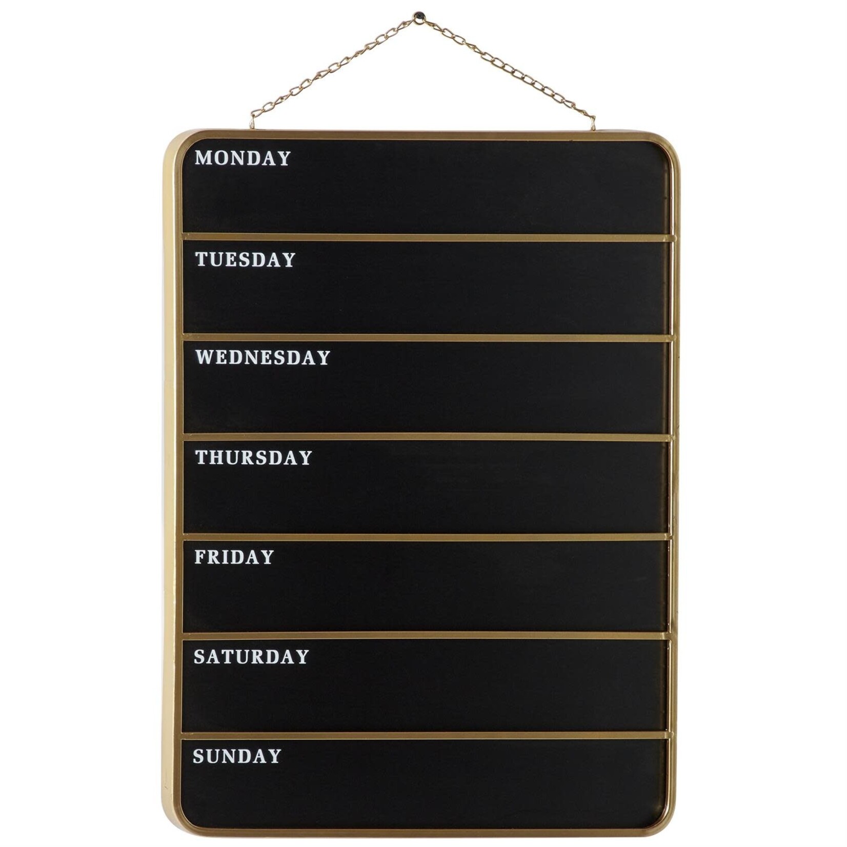 Uma Black Wooden Sign Calendar Wall Decor