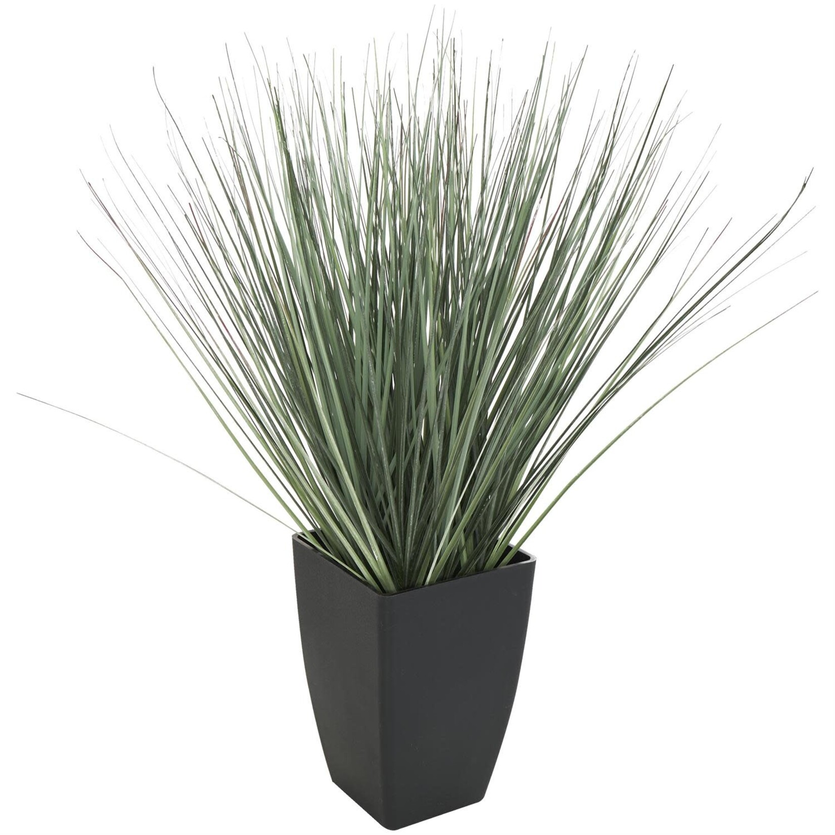 Uma Green Faux Foliage Onion Grass Indoor Outdoor Artificial Plant with Black Plastic Pot (FW/CMS)