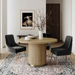 TOV Chelsea Natural Oak Wood Round Dining Table