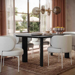 TOV Jodie Black Ash 68" Rectangular Dining Table