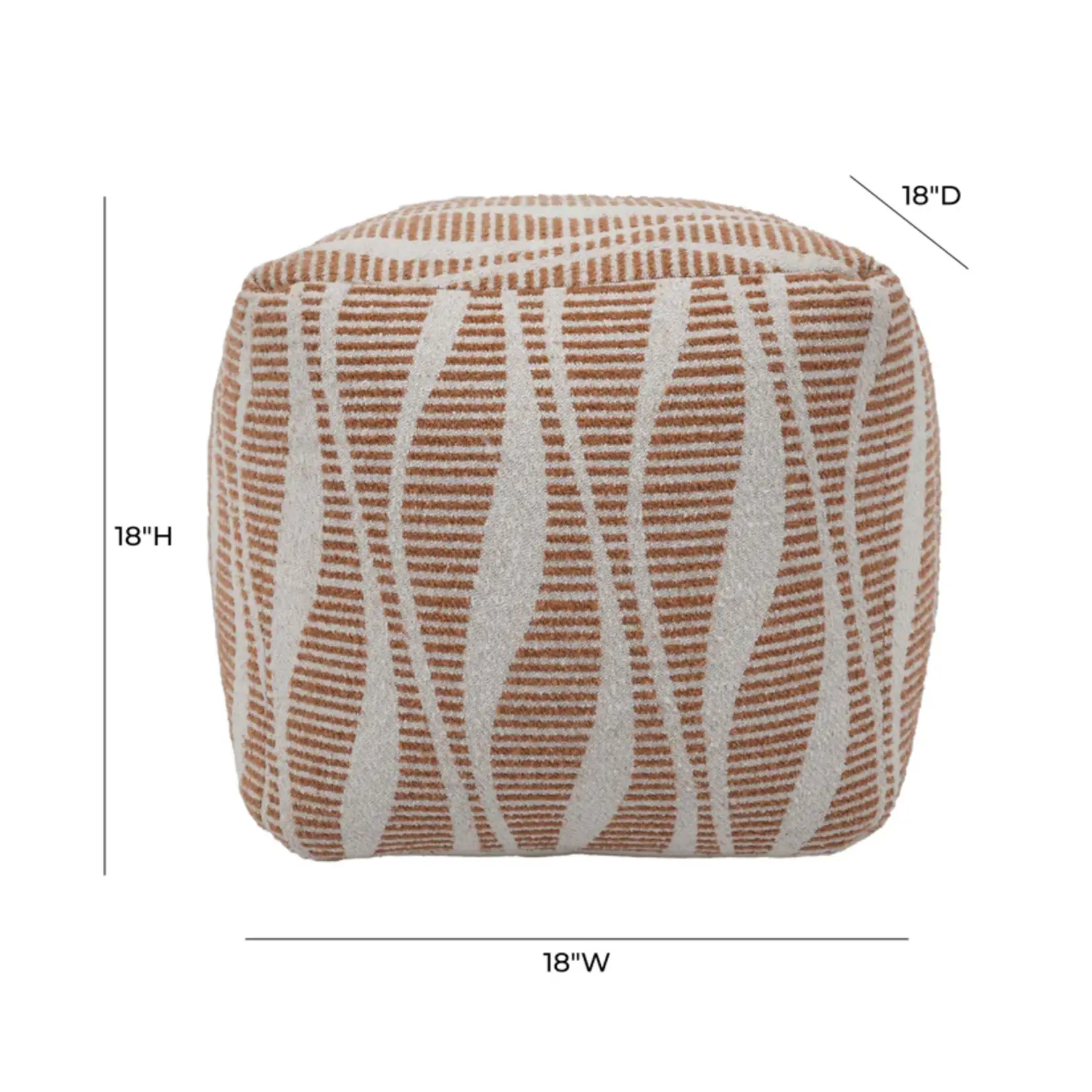 TOV Ember Woven Pouf
