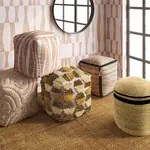 TOV Ember Woven Pouf