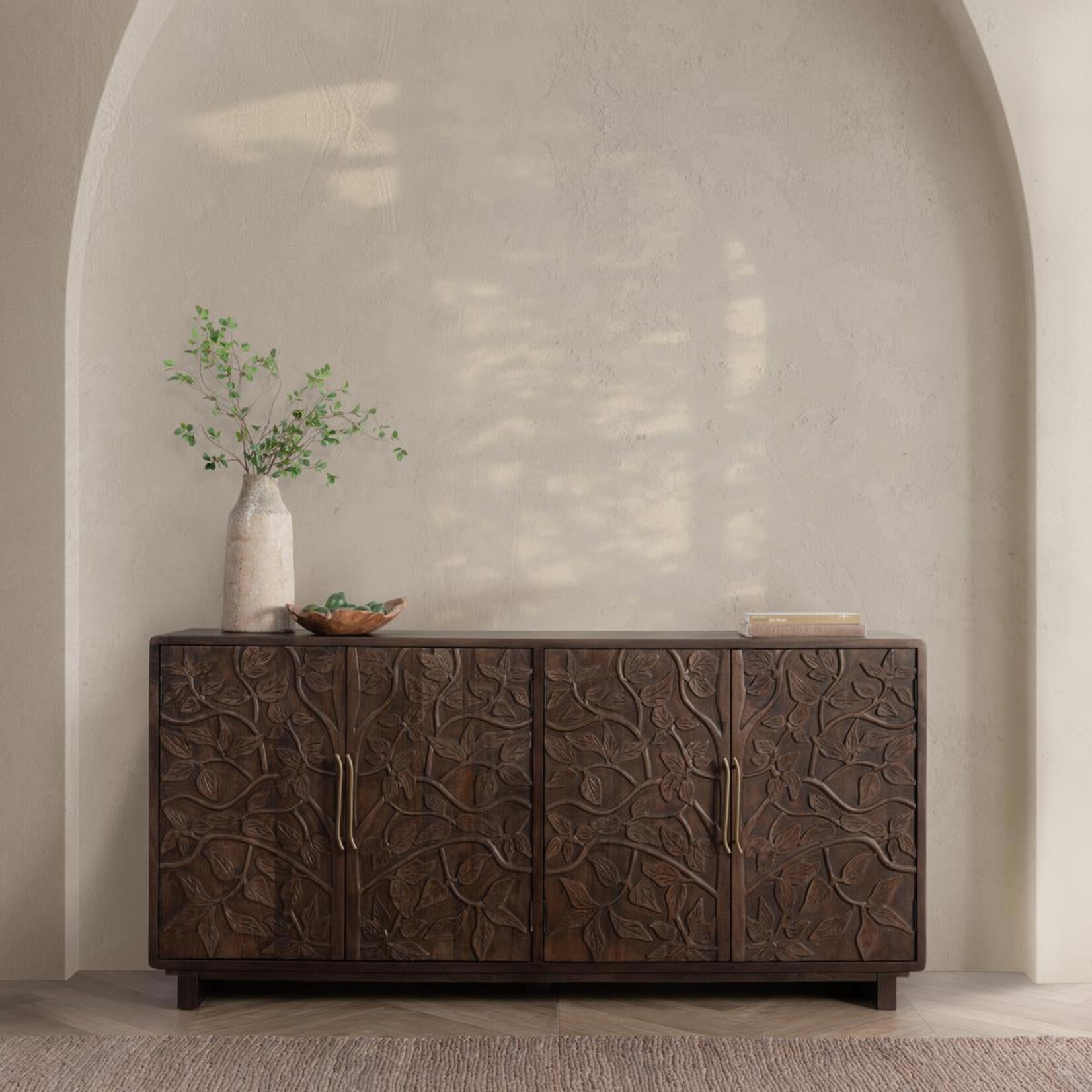 Classic Home Albero Wood 4Dr Buffet Kona Brown