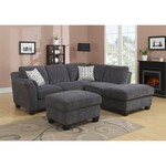 Clayton 2pc Sectional w/2 Grey Pillows