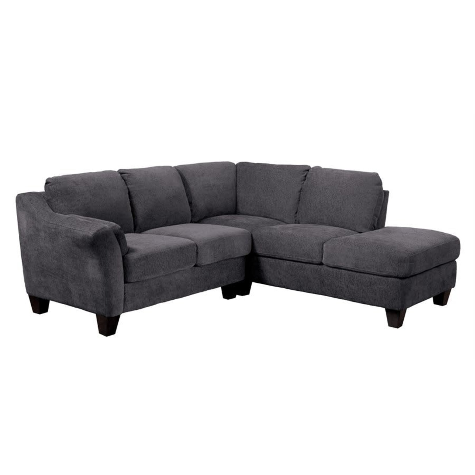 Clayton 2pc Sectional w/2 Grey Pillows