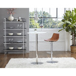 EuroStyle Rudy Bar/Counter Stool  DK CRML/BRUSH SS