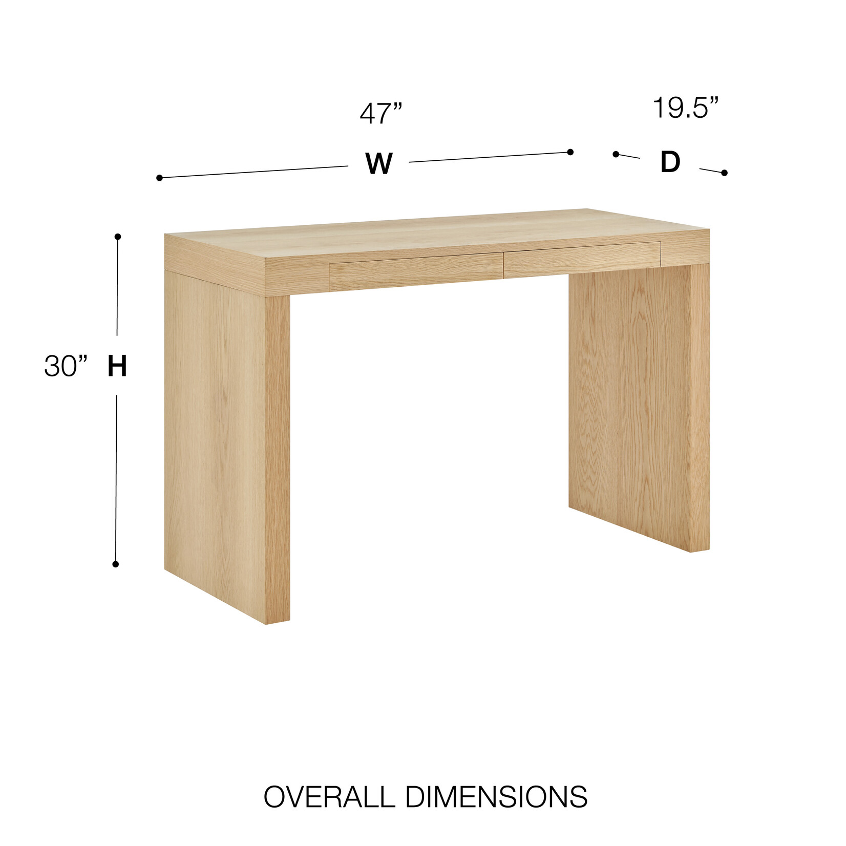 EuroStyle Donald Desk Oak