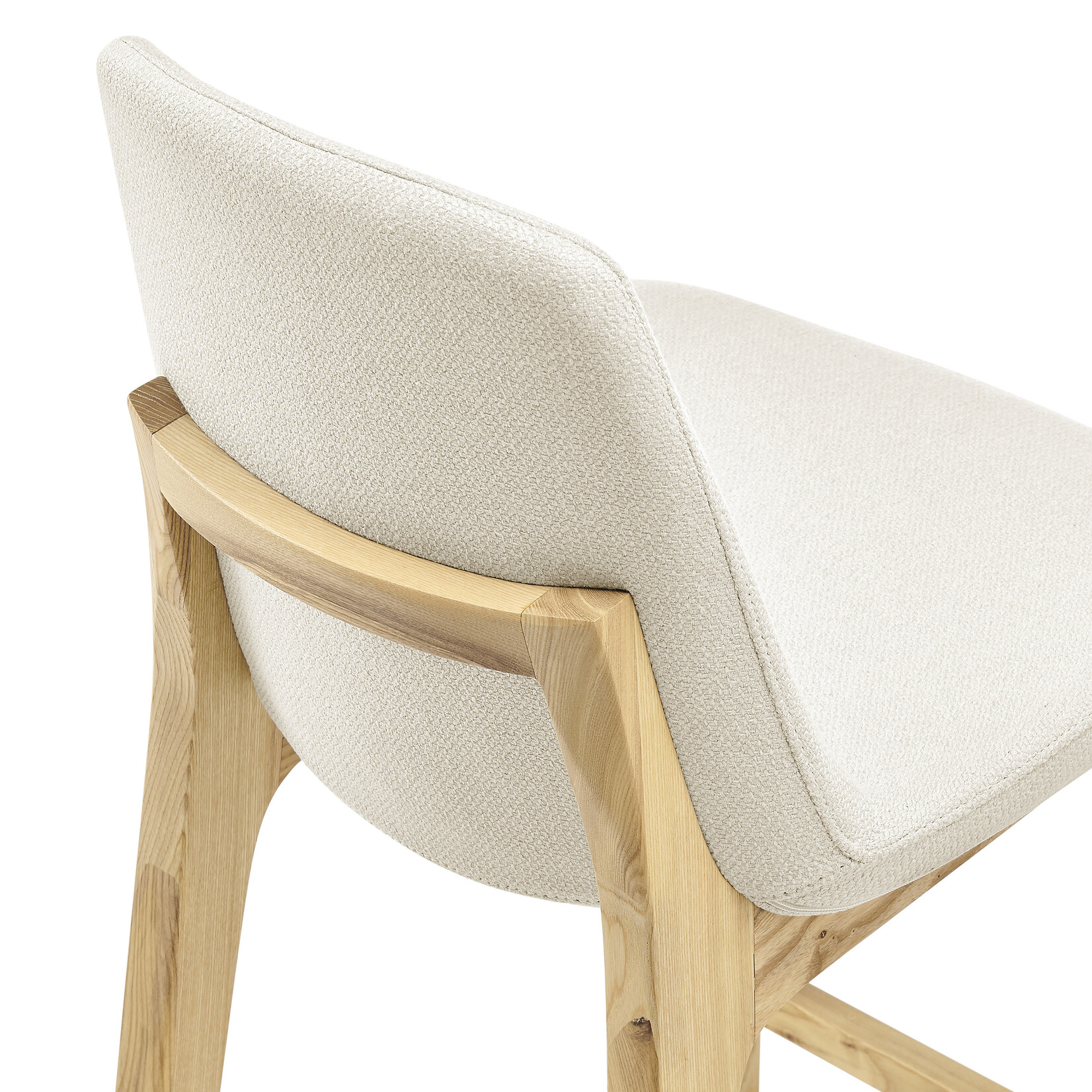 EuroStyle Clara Bar Stool OFF WHT/NAT ASH