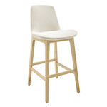 EuroStyle Clara Bar Stool OFF WHT/NAT ASH