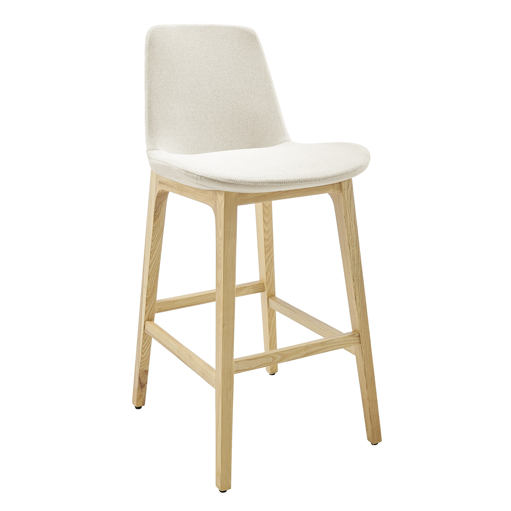 EuroStyle Clara Bar Stool OFF WHT/NAT ASH