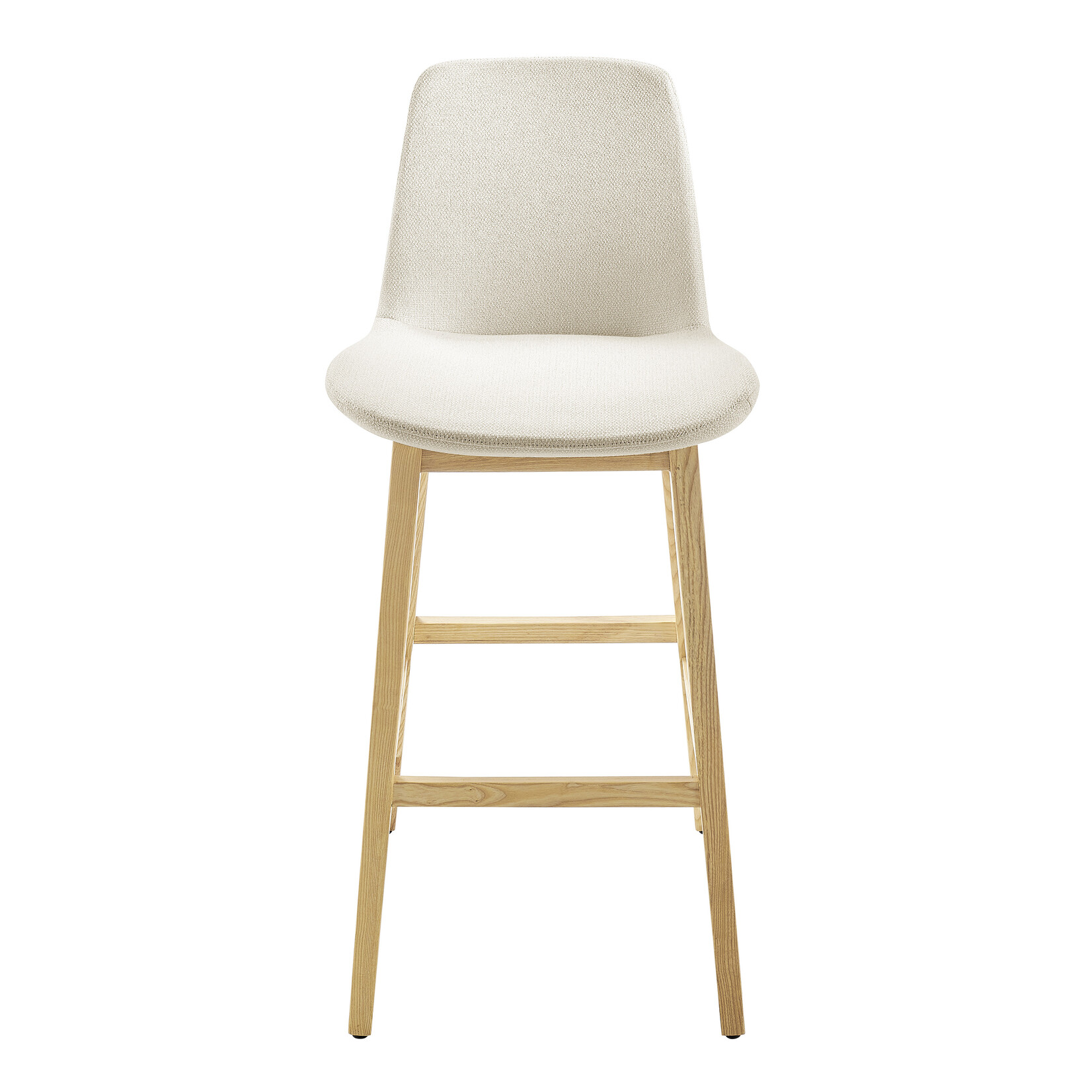 EuroStyle Clara Bar Stool OFF WHT/NAT ASH