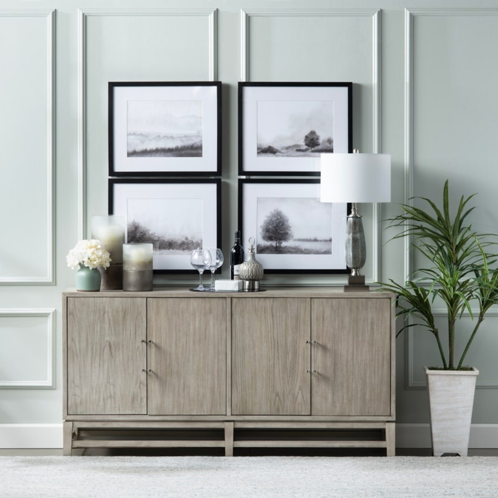 Crestview Annabelle 4 Door Sideboard