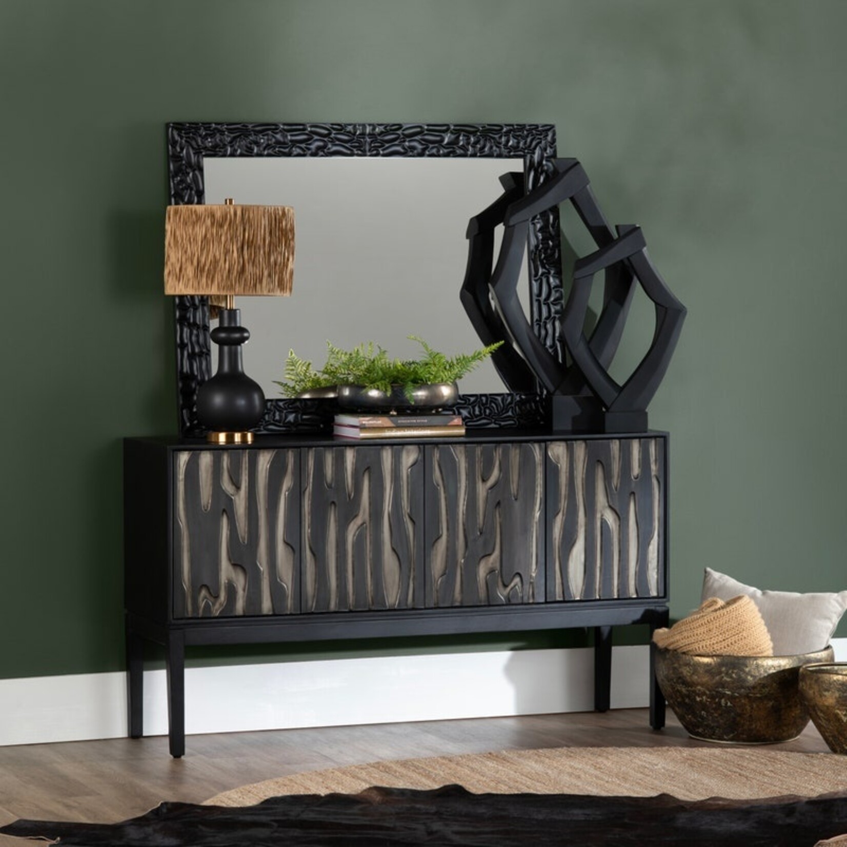 Crestview Zebra Look Sideboard