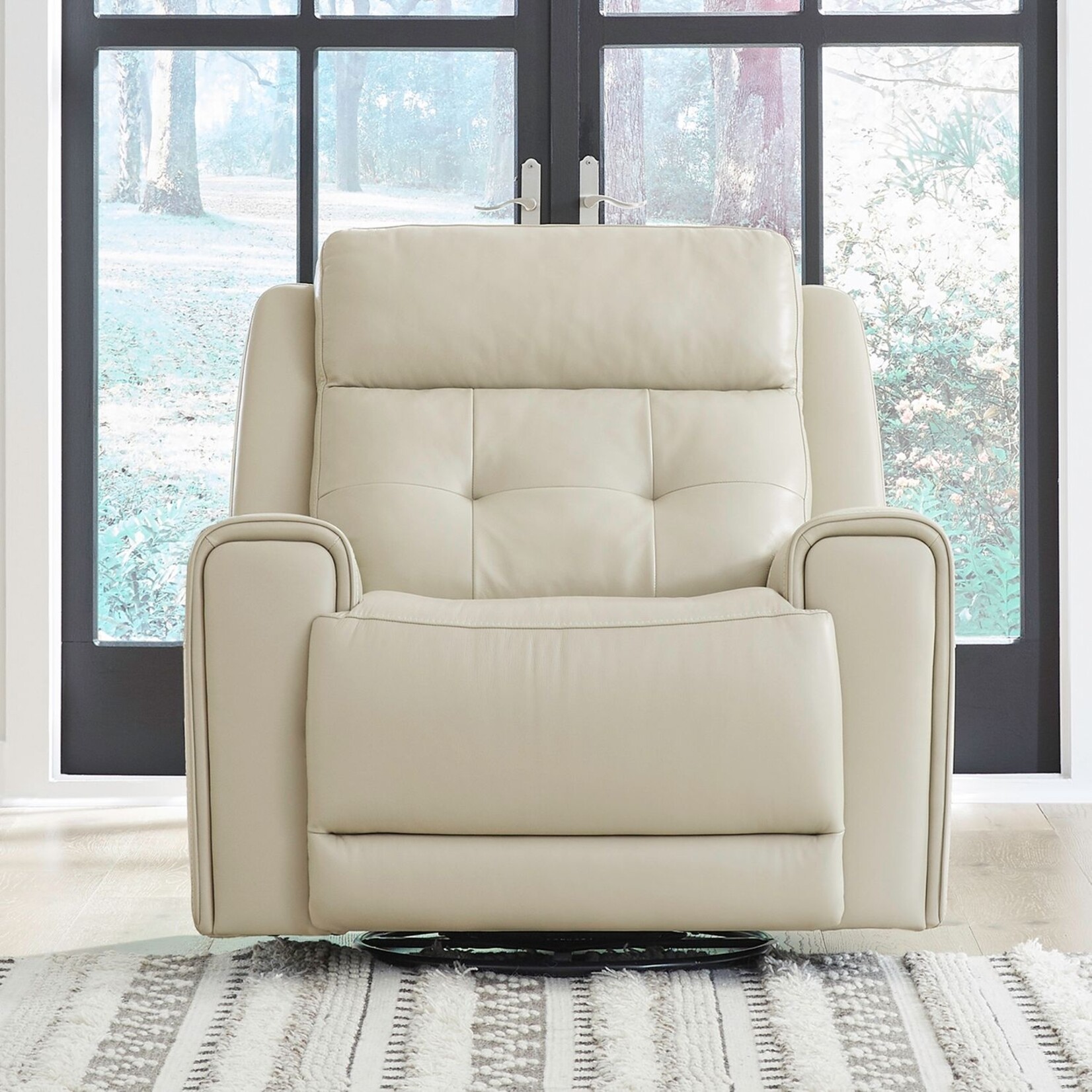 Liberty Furniture Carrington Baja Stone Leather Power Recliner