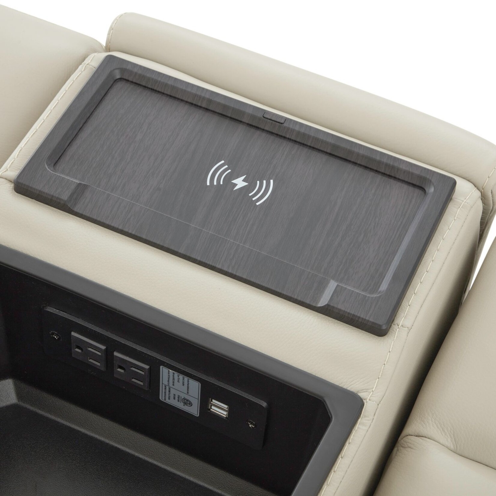 Liberty Furniture Carrington Baja Stone Leather L/seat w/console