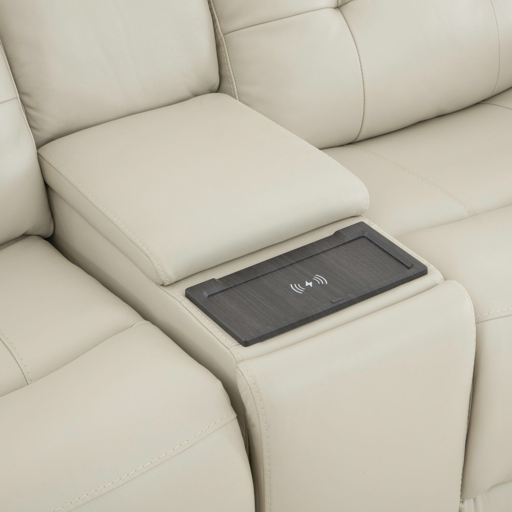Liberty Furniture Carrington Baja Stone Leather L/seat w/console
