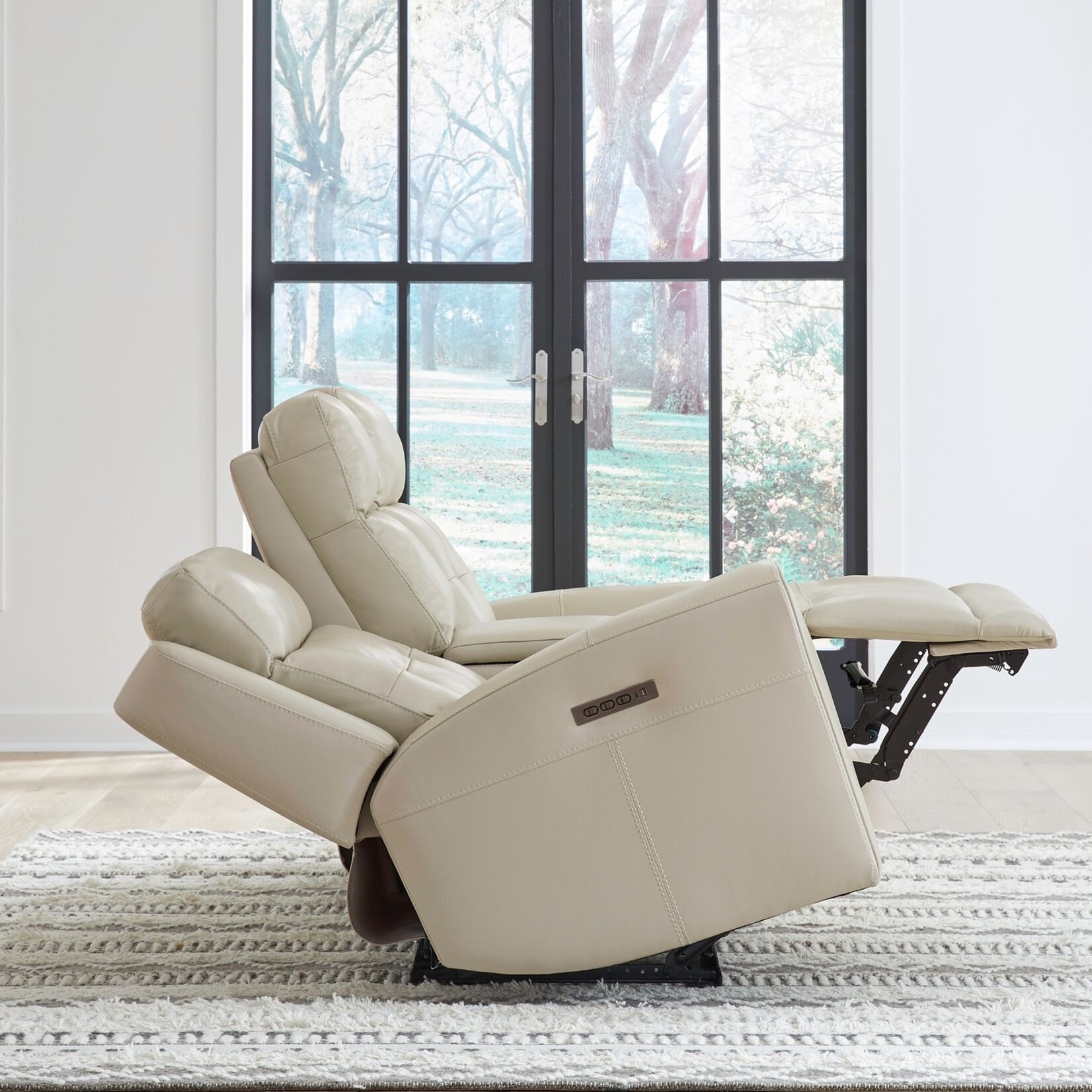 Liberty Furniture Carrington Baja Stone Leather L/seat w/console
