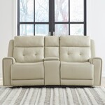 Liberty Furniture Carrington Baja Stone Leather L/seat w/console