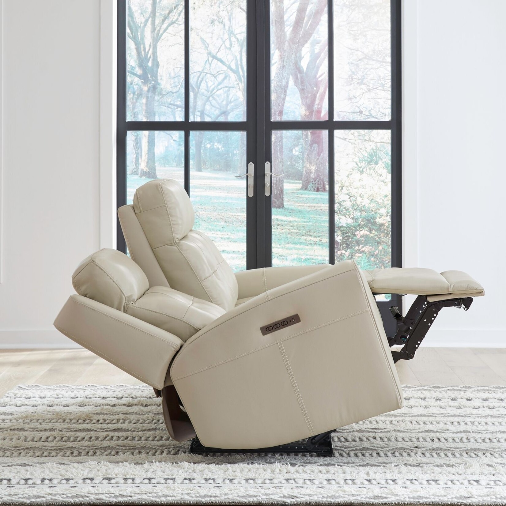 Liberty Furniture Carrington Baja Stone Leather Power Sofa