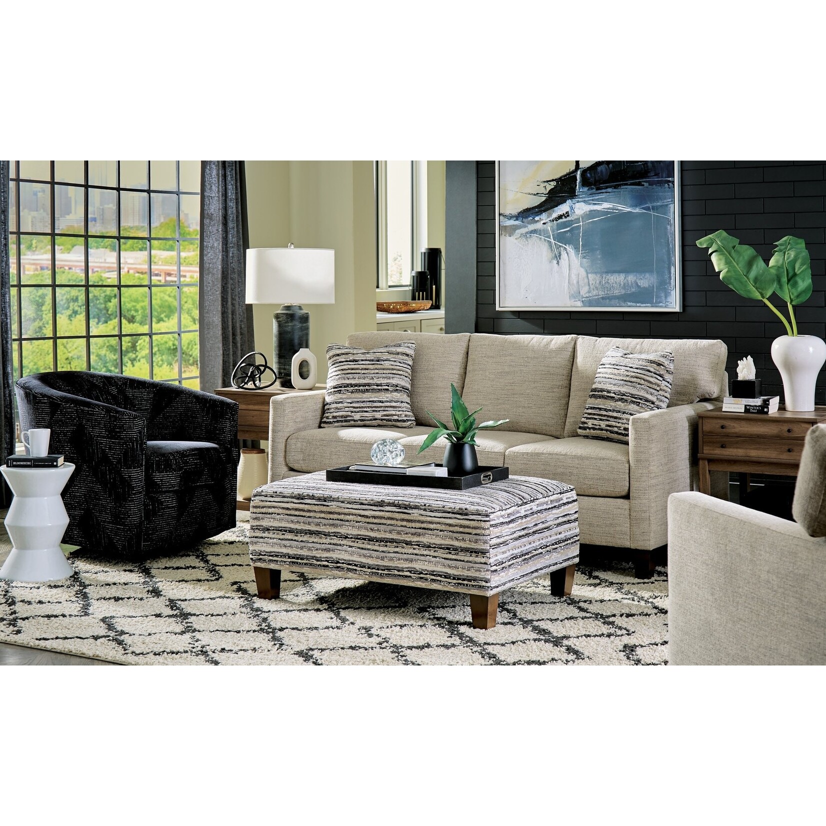 Craftmaster M934 Sofa & Loveseat Graystone41/Apollo41