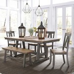 Liberty Furniture Lindsey Farm 6pc Trestle Table Set