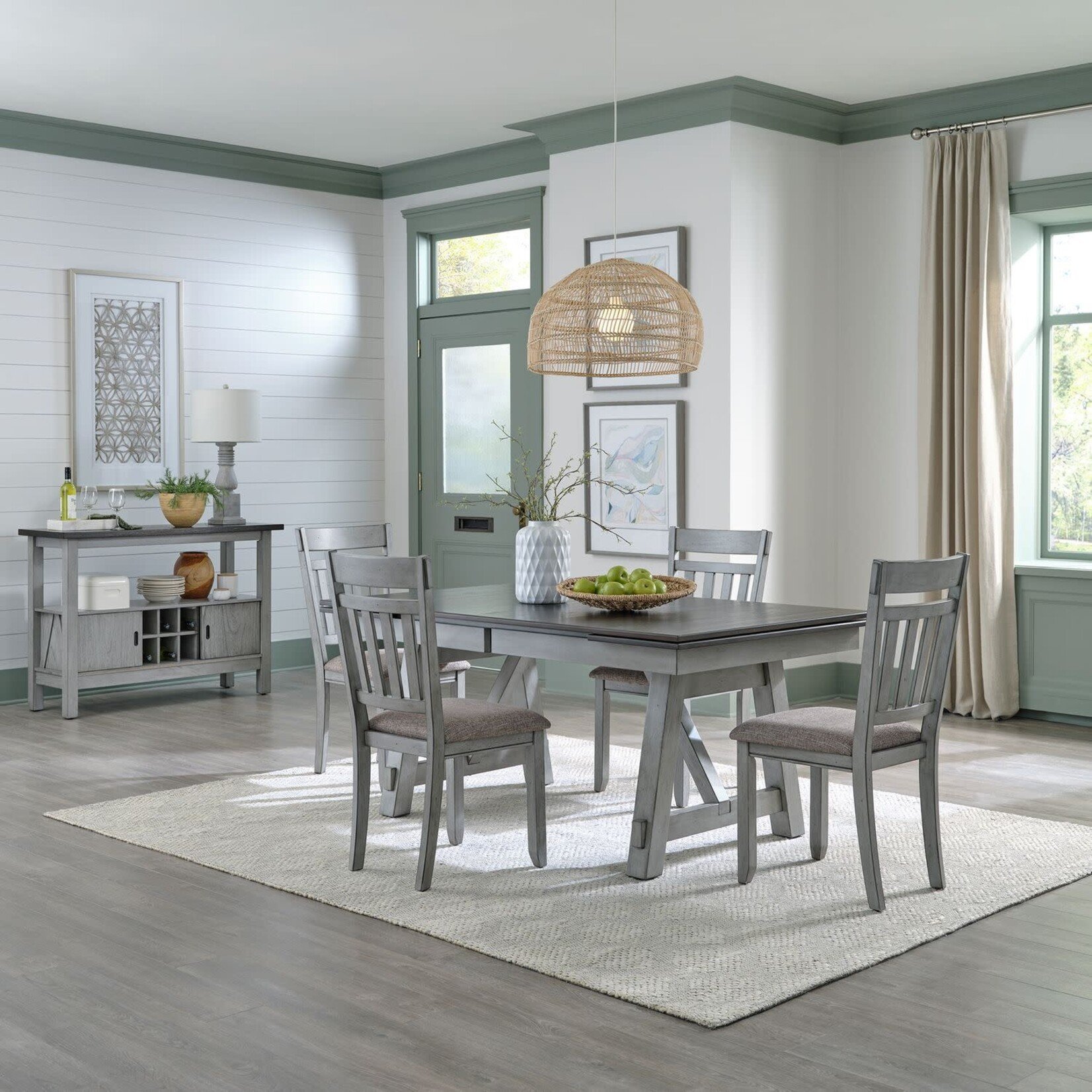 Liberty Furniture Newport 5pc Trestle Table Set