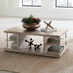 Liberty Furniture City Scape Cocktail Table Burnished Beige