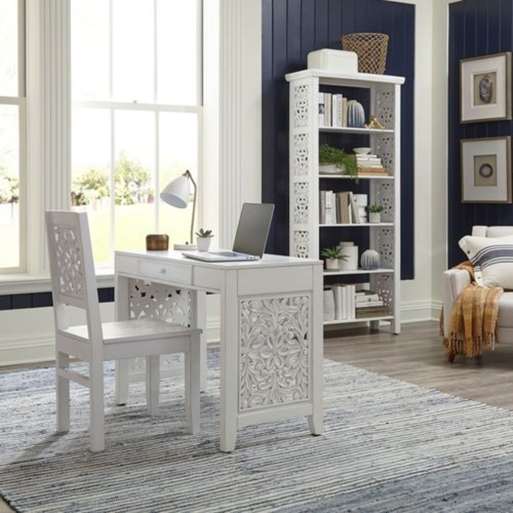 Liberty Furniture Trellis Lane Accent Desk w/Chair Grey