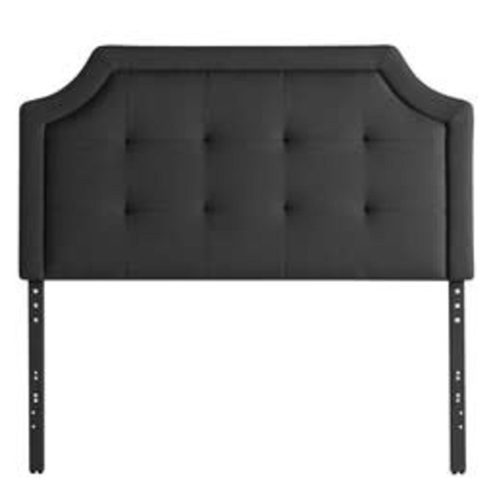 Malouf Carlisle Upholstered Headboard Charcoal Queen