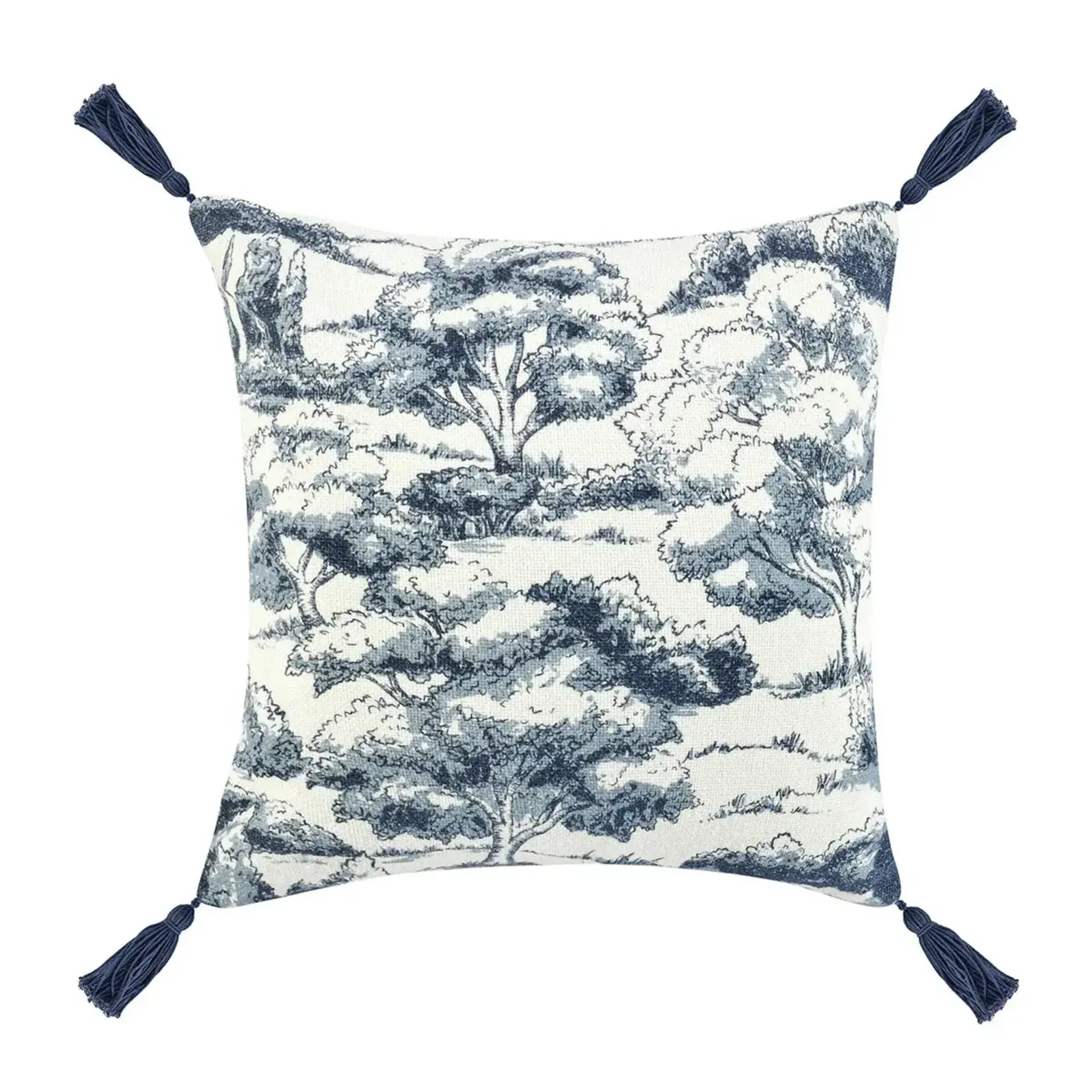 Classic Home Stonework Denim Blue 22x22 Pillow V280066