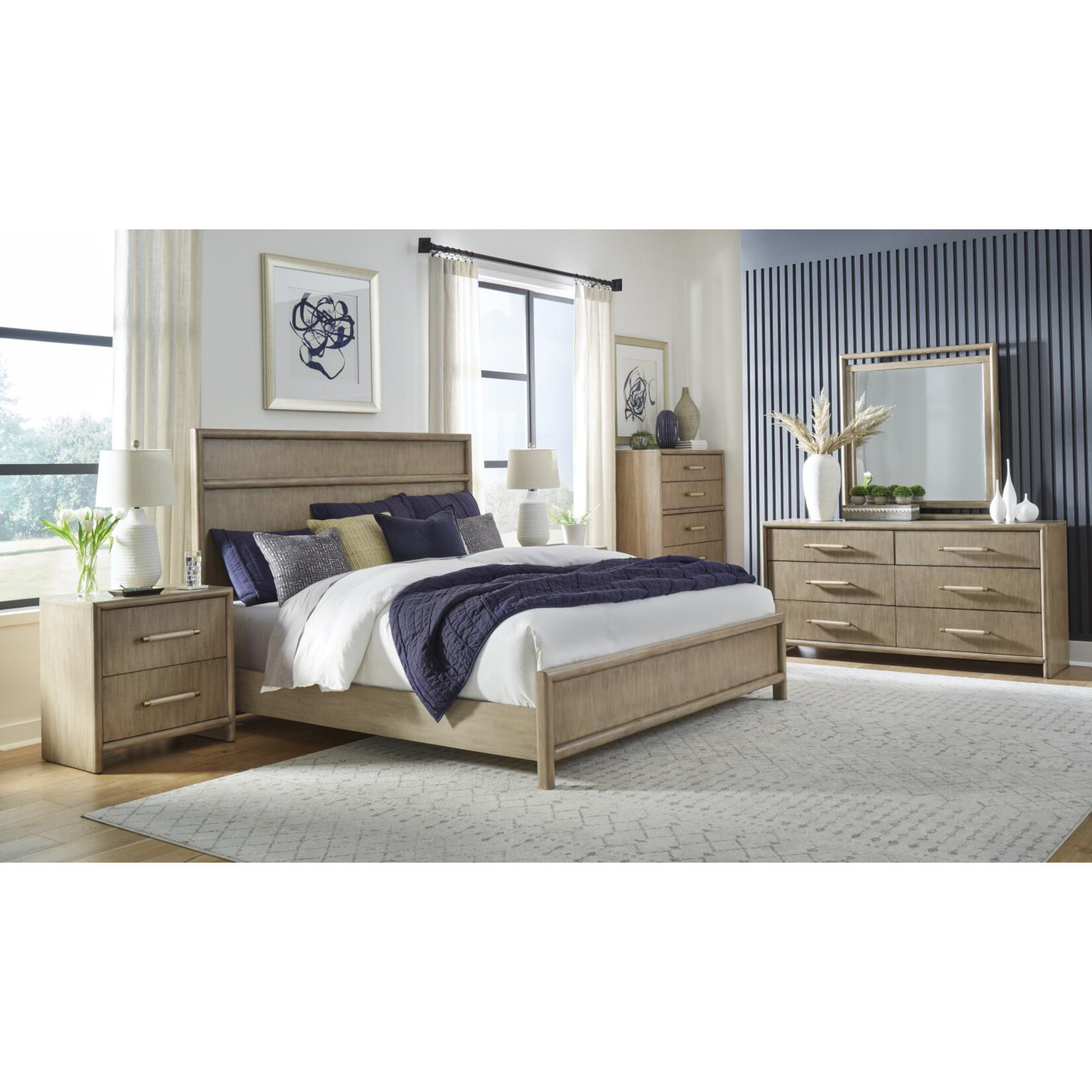 American Woodcrafters Arlington Queen Panel Bed