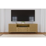 Arini Rattan Cane 2-door TV Stand Media Console Sand Wash
