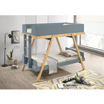 Twin Bunk Bed Van Courtland BLU/NTRL