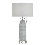 Stylecraft GREYSON SILVER | Clear Acrylic & Resin Table Lamp