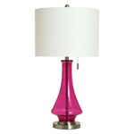 Stylecraft AUSTIN ALLEN JAMES | Fuchsia Glass Table Lamp