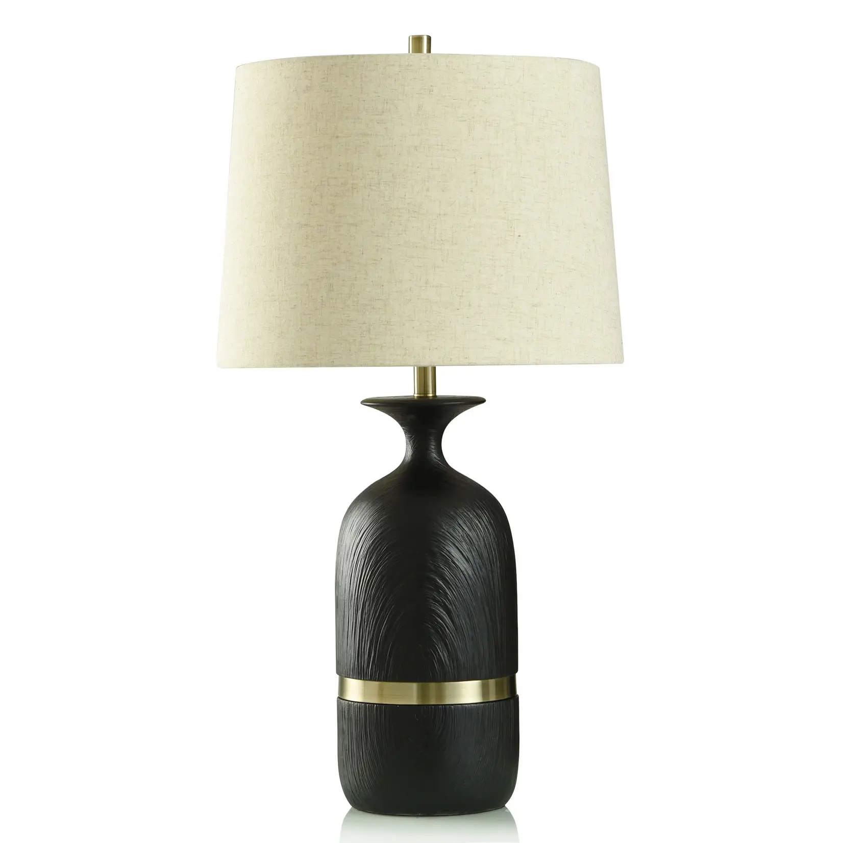 Stylecraft SATIN BLACK TABLE LAMP L333269