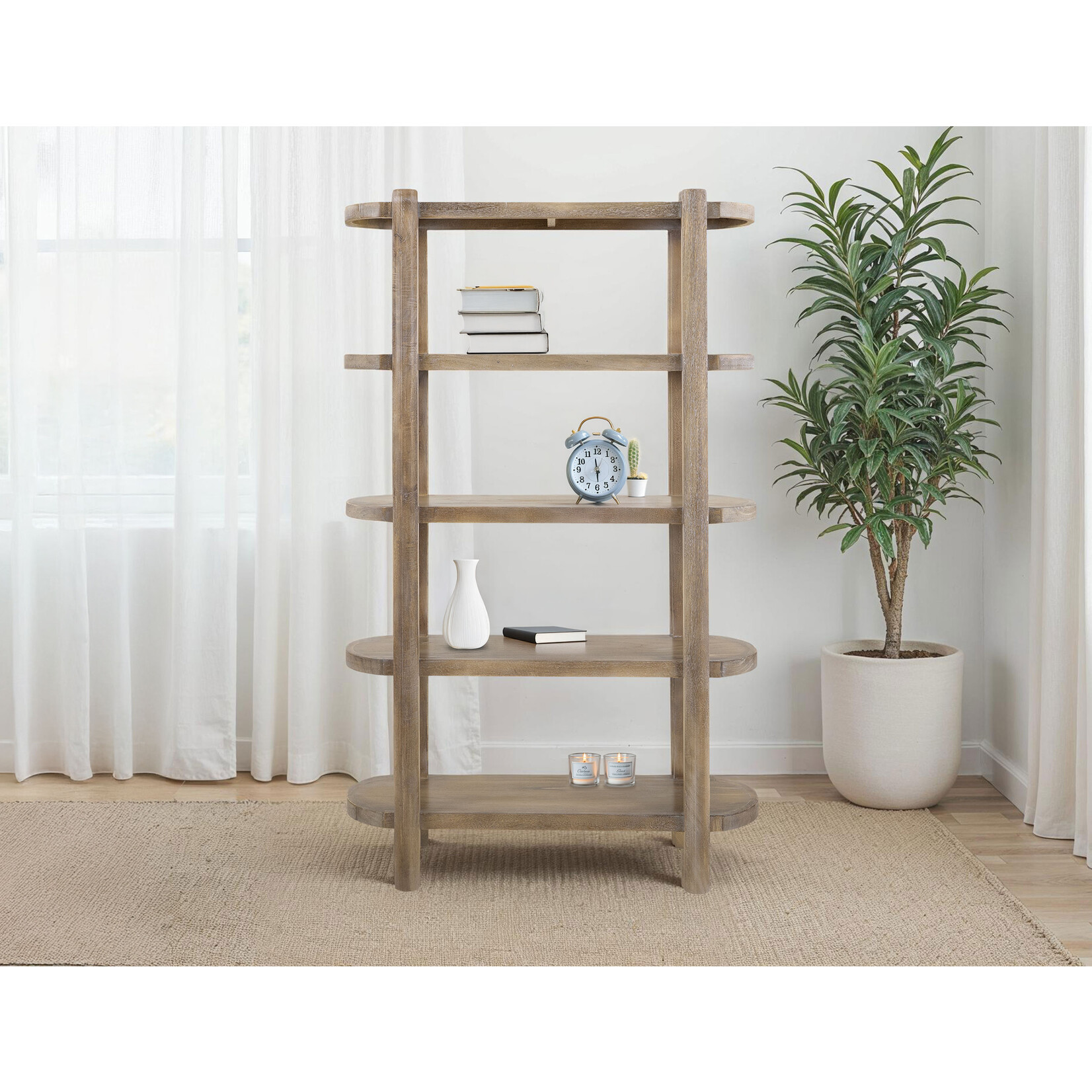 IFD Balam White Bookcase