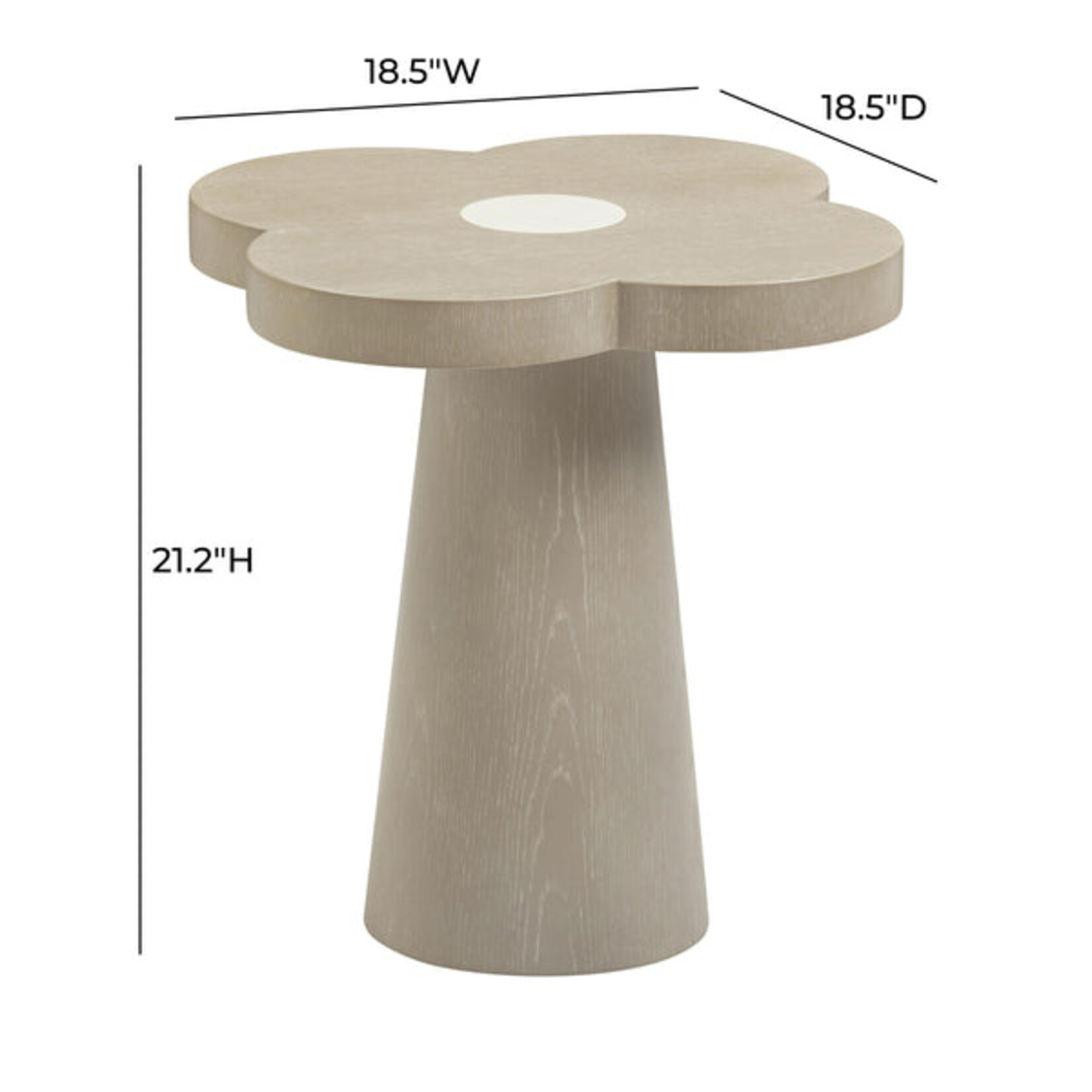 TOV Allium Washed Ash Side Table