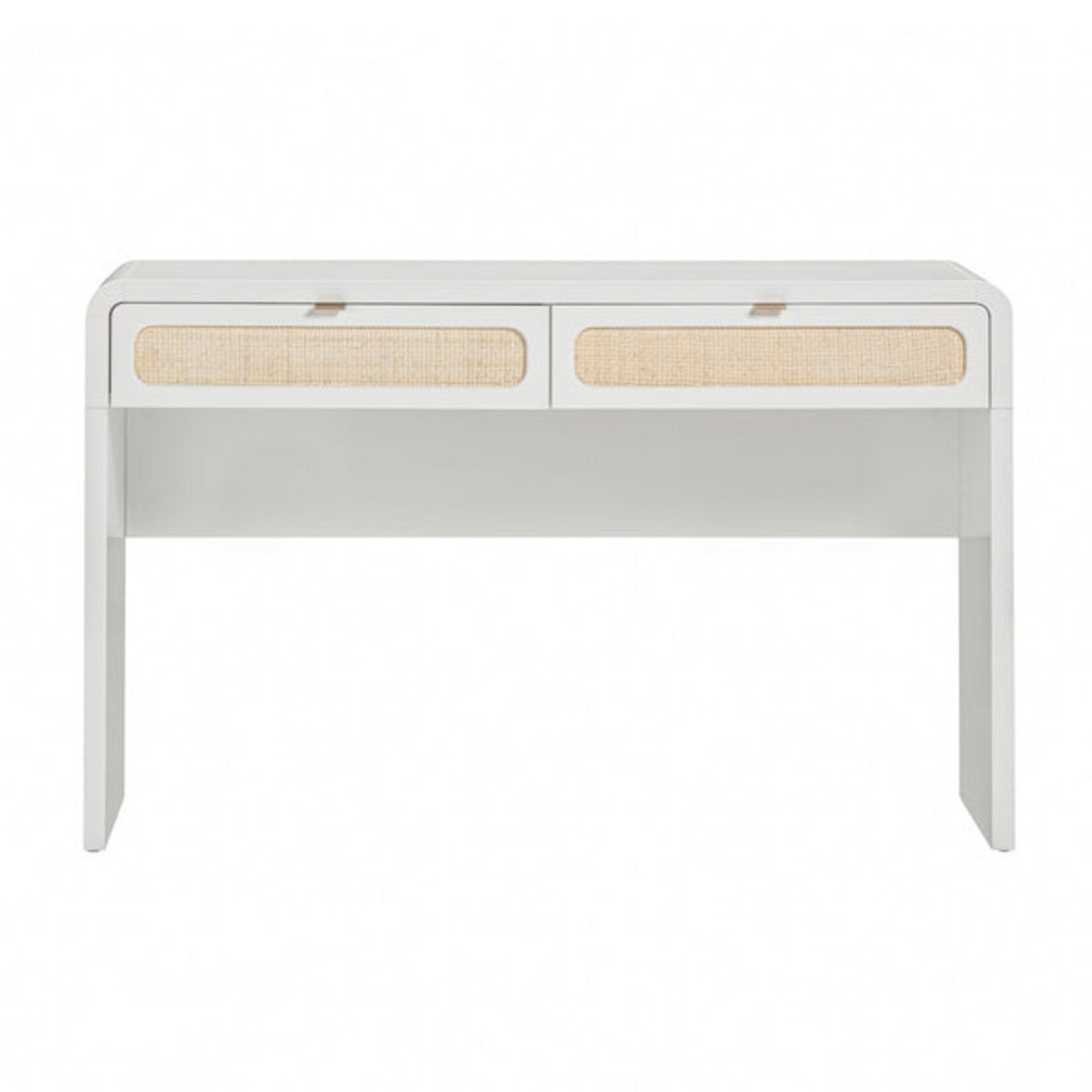 TOV Patty White Rattan Console Desk