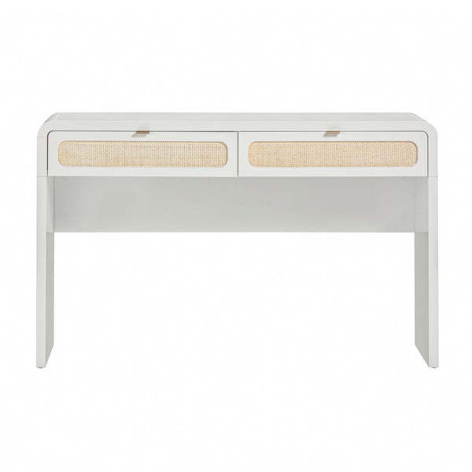 TOV Patty White Rattan Console Desk
