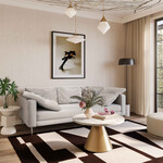 TOV Vari 90" Textured Velvet Lounge Sofa
