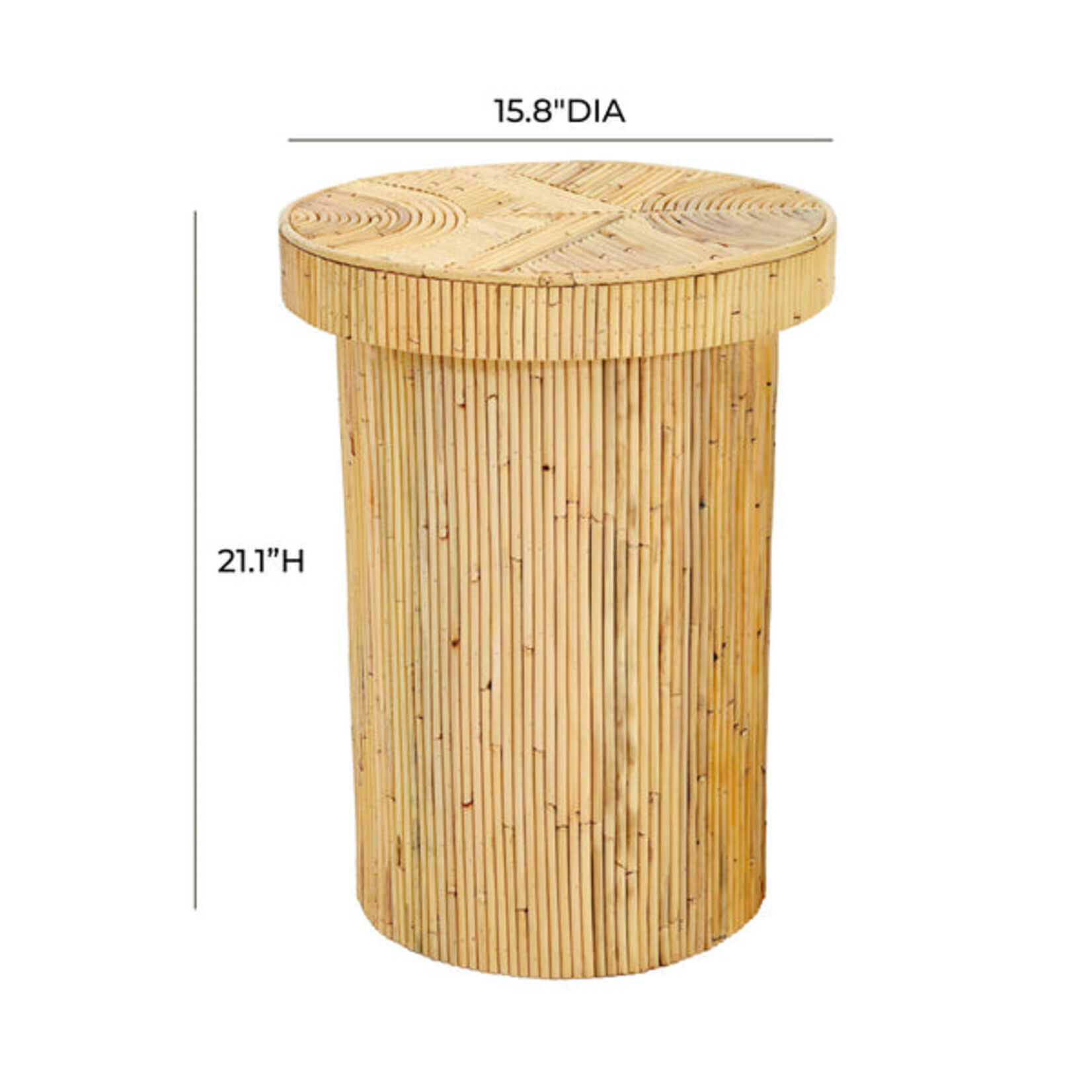 TOV Acadia Rattan Side Table
