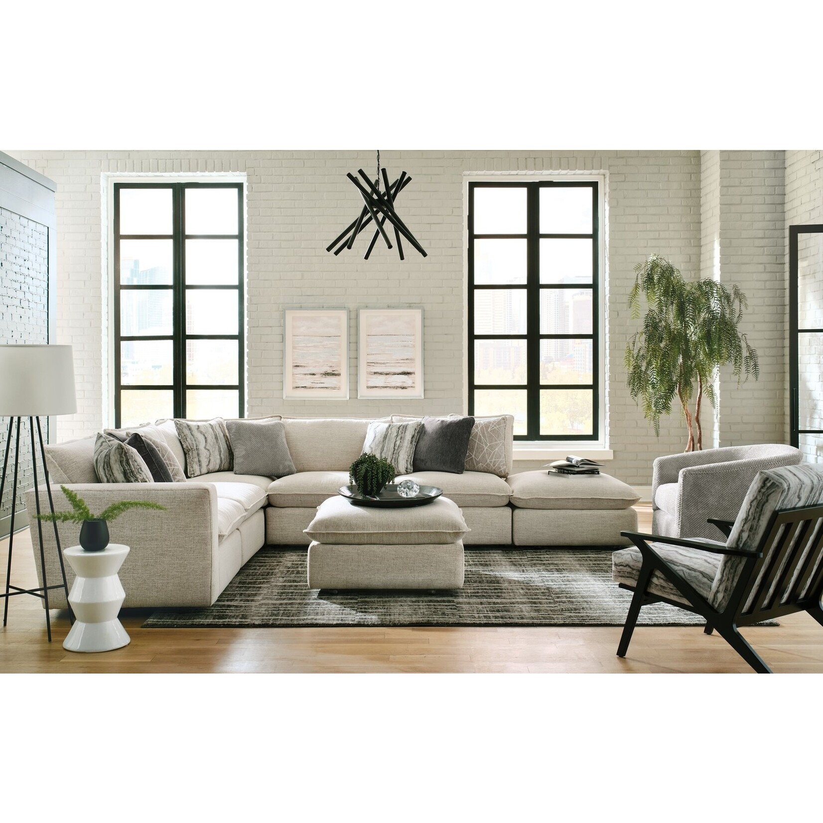Craftmaster 7127 6pc Sectional Anquilla10/Jimba41/Cosmic41/Stratus41