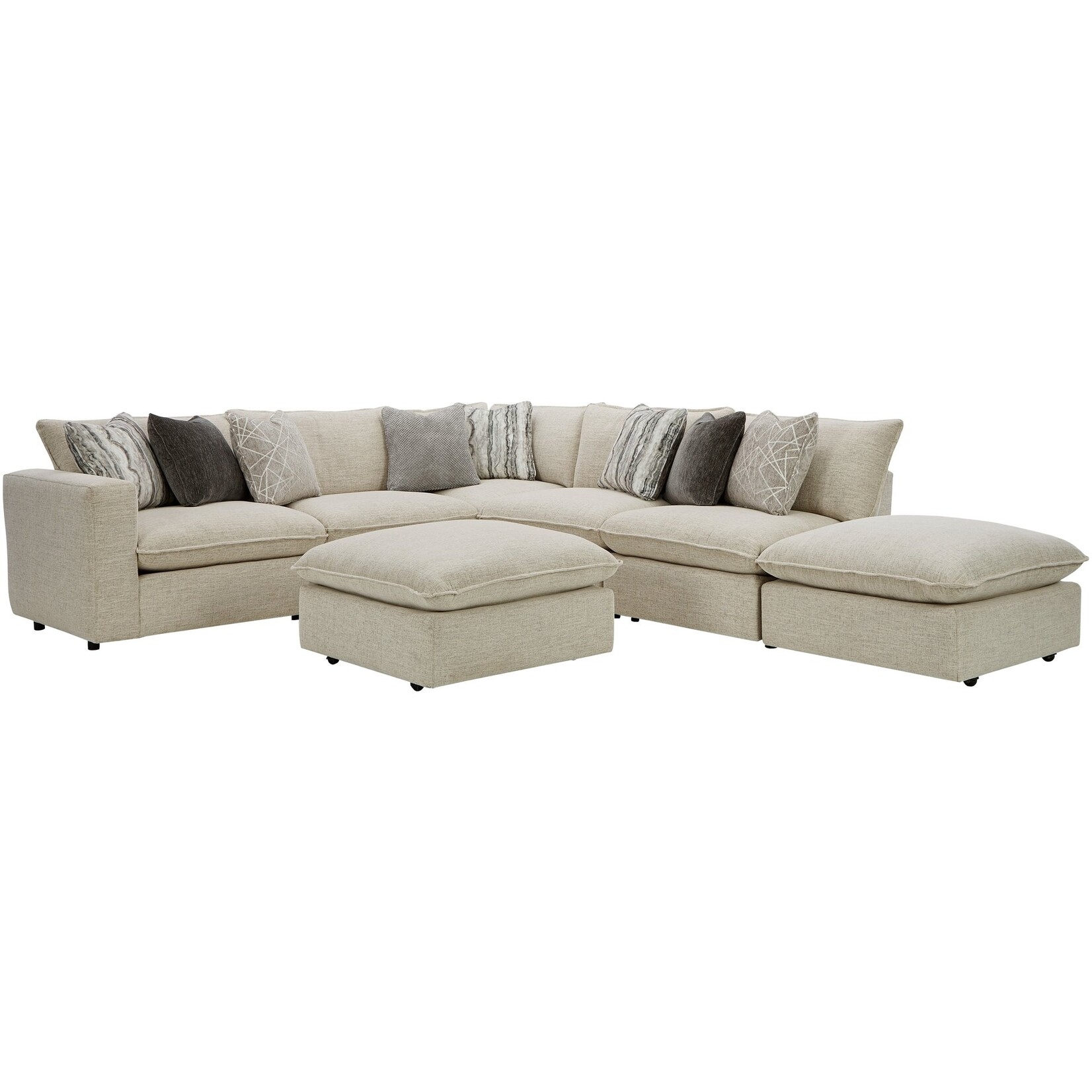 Craftmaster 7127 6pc Sectional Anquilla10/Jimba41/Cosmic41/Stratus41