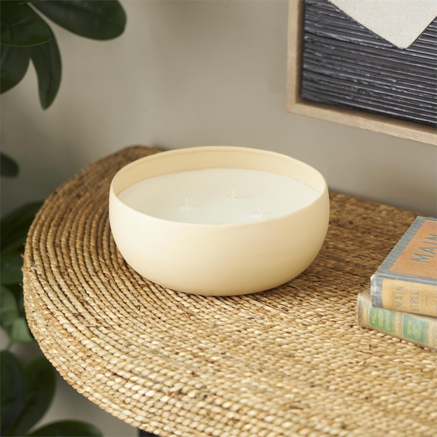 Deco Marche Beige Metal Rose Blossom & Sandalwood Candle (FW)