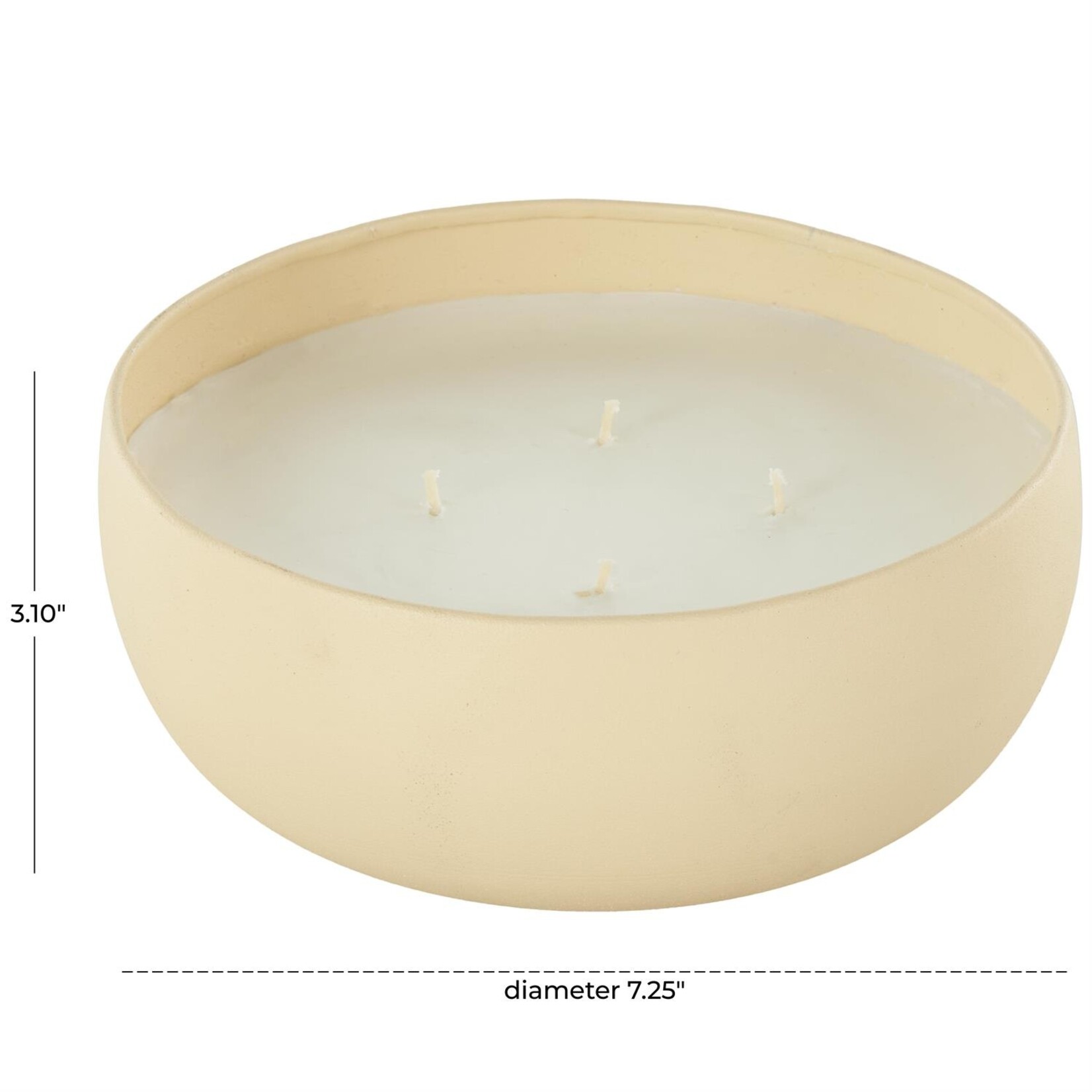 Deco Marche Beige Metal Rose Blossom & Sandalwood Candle (FW)
