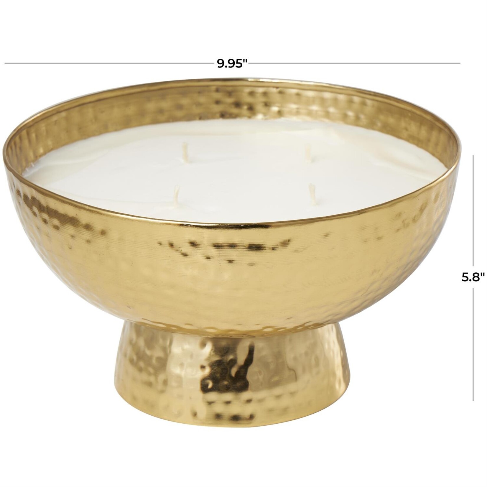 Deco Marche Gold Metal English Garden Scented Wide Hammered