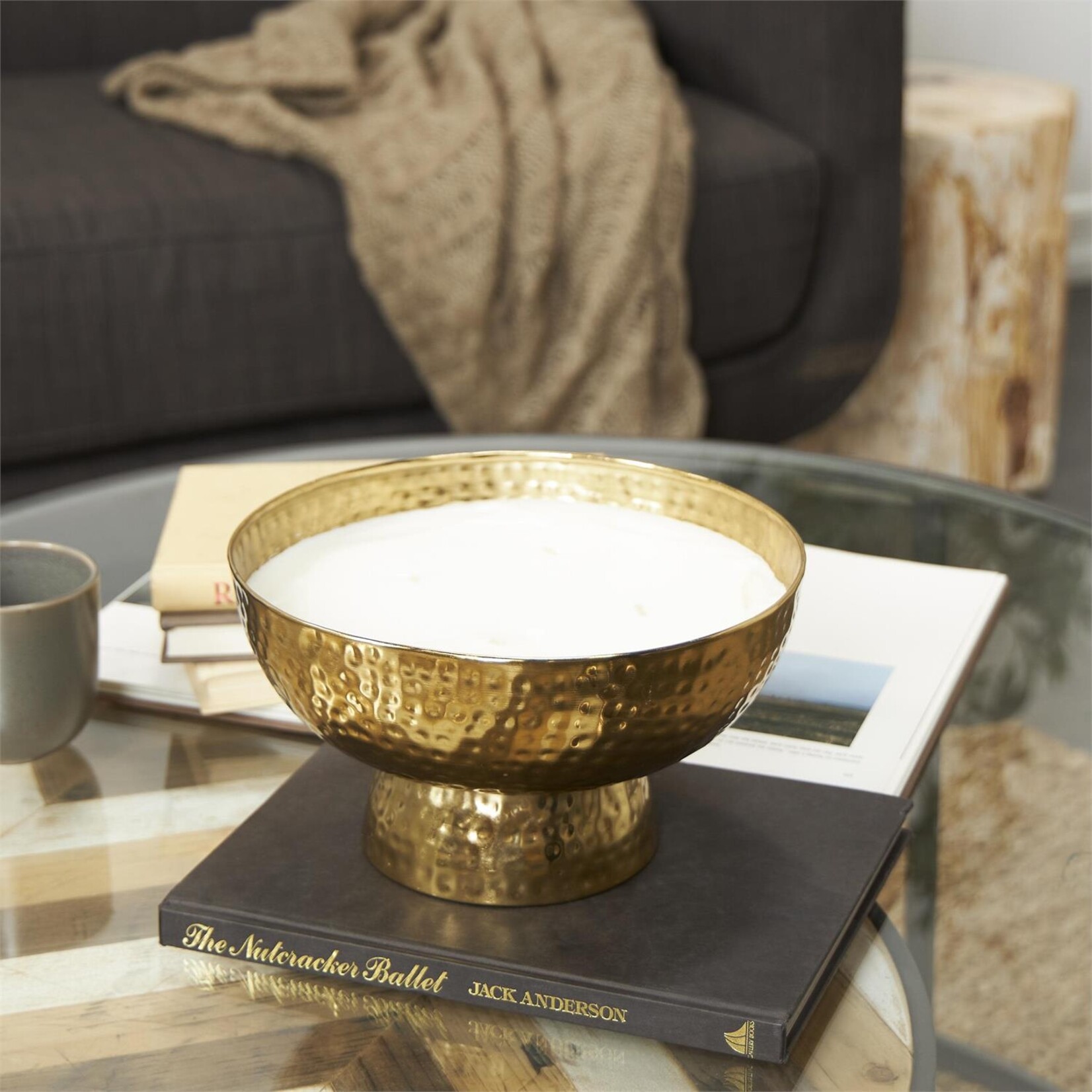 Deco Marche Gold Metal English Garden Scented Wide Hammered