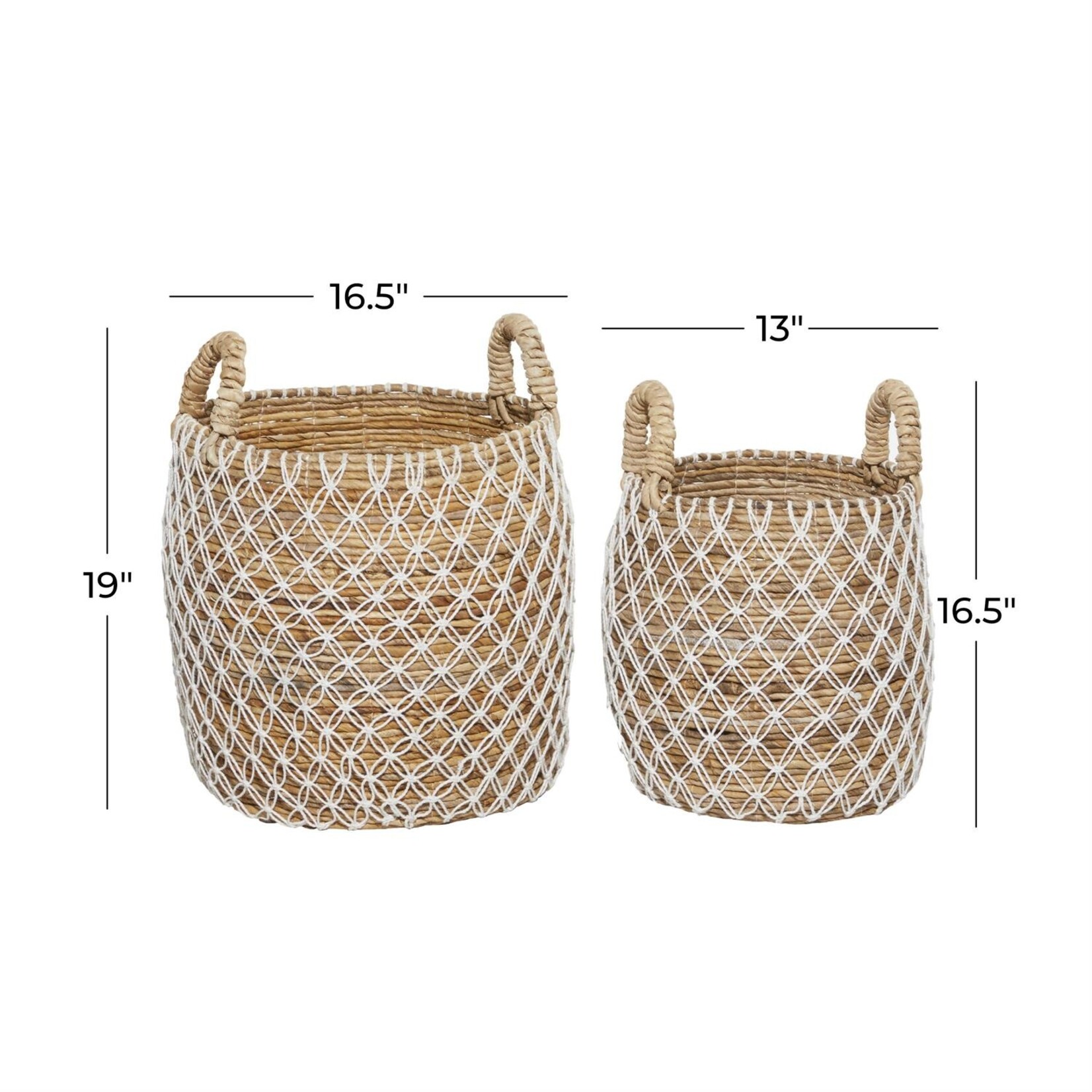 Deco Marche Brown Banana Leaf Handmade String Basket